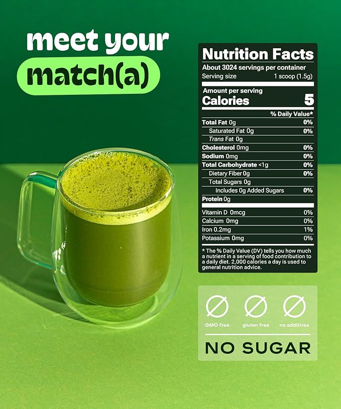 MATCHA DNA Certified Organic Matcha Green Tea Powder (160 oz BAG)