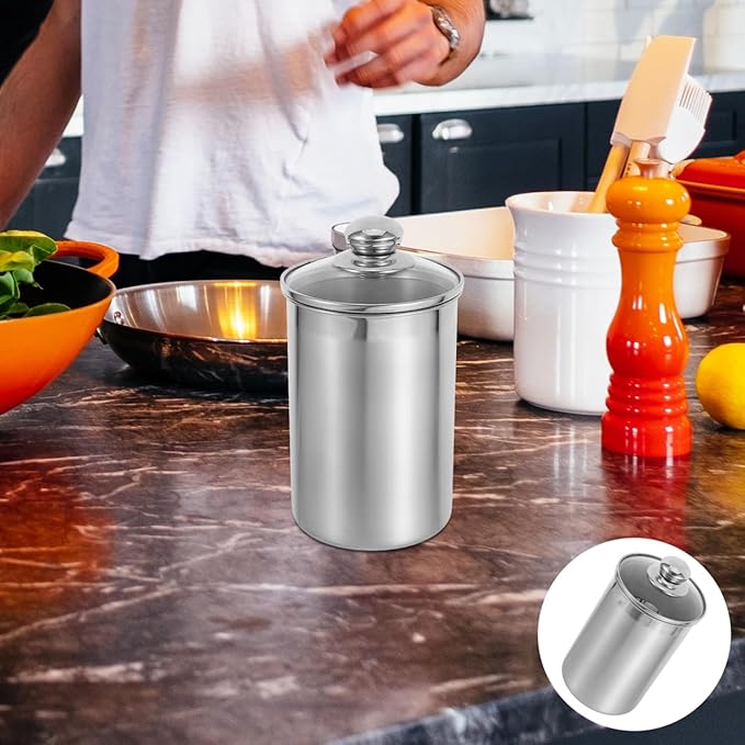 DOITOOL Stainless Steel Food Storage Canister 1.75 Quart Airtight Sealed Jar with Handle for Coffee Beans Tea Snacks Kitchen Pantry Organization