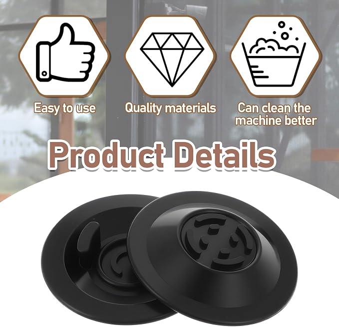 Larrel 4 Pcs Espresso Backflush Cleaning Disc Compatible with Breville Espresso Machines, 54mm Black Practical Silicone Blind Filter Disk Compatible with Breville Cleaning - Image 3