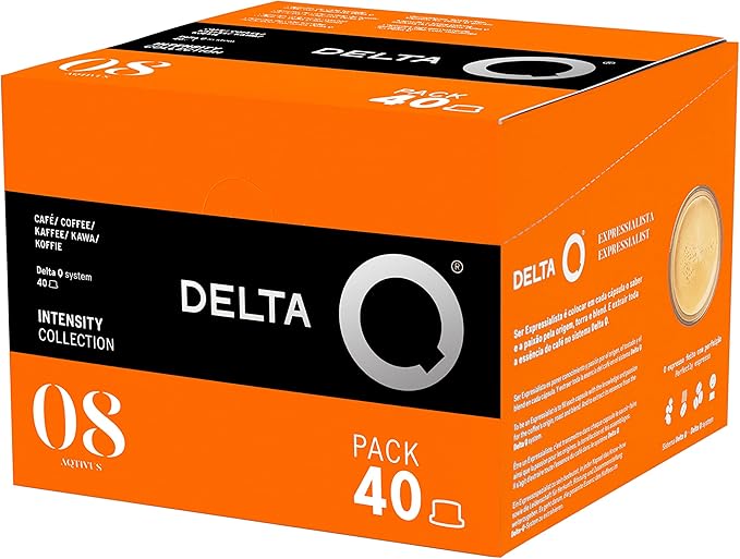 Delta Q Espresso Pods for Delta Q machines, aQtivus - Intensity 8, Notes of Roasted Nuts and Subtle Fruit, XL Pack - 40 Capsules