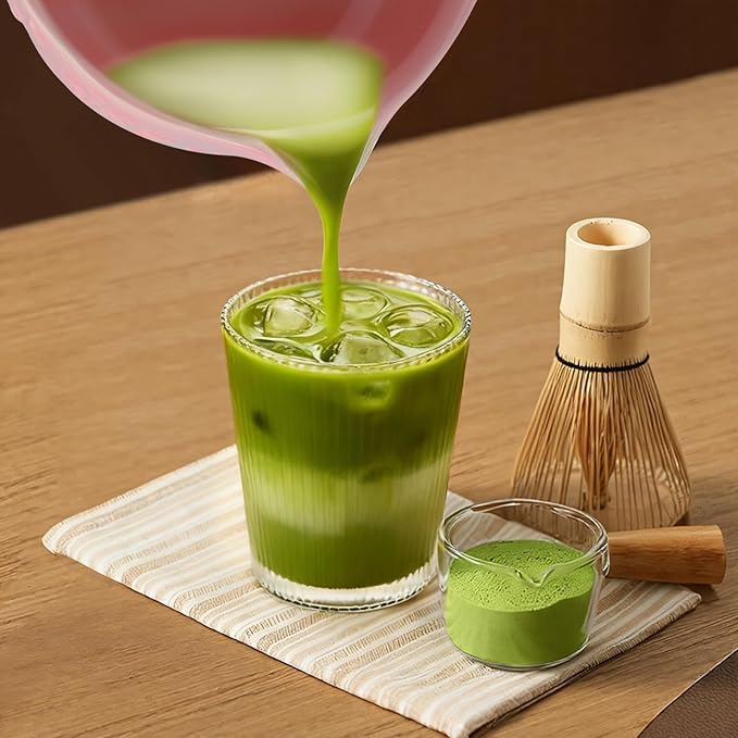 Matcha Whisk Set, 8 Pcs Matcha Kit with Ceramic Japanese Matcha Bowl & Accessories Kit for Traditional Tea Ceremony, Home Use & Gifts for Matcha Lovers (Pink)