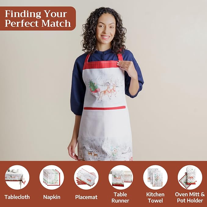 Maison d' Hermine 100% Cotton Apron for women with Pocket Kitchen Chef Apron for Men Cooking Mothers Day Gifts - Image 4