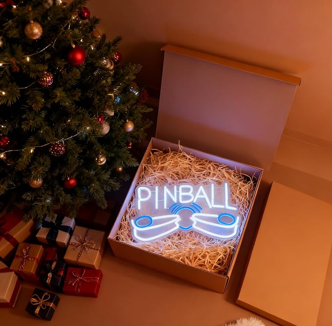 Pinball LED Neon Sign, USB Powered Decorative Neon Light for Arcade Game Room Man Cave Home Recreation Space Wall Table Game Theme Decor, 16.7 x 9.1 In - Image 7