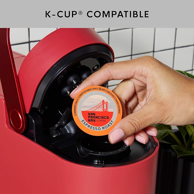 San Francisco Bay Compostable Coffee Pods - Espresso Roast (120 Ct) K Cup Compatible including Keurig 2.0, Dark Roast