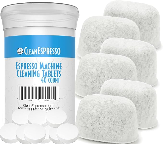 CleanEspresso - Designed For Breville Cleaning Kit - 40 Cleaning Tablets and 6 Water Filters for Breville Espresso Machines - 2g Espresso Machine Tablets by ExceptionalLifeProducts