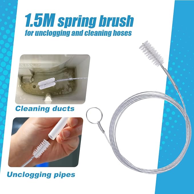 Mity Rain 14PCS Ice Machine Cleaner Set - Ice Maker Cleaning Tools Kit With 2 Pipe Brushes (1.5M Nylon Bristles) and 12 Crevice Cleaning Brushes, White - Image 5