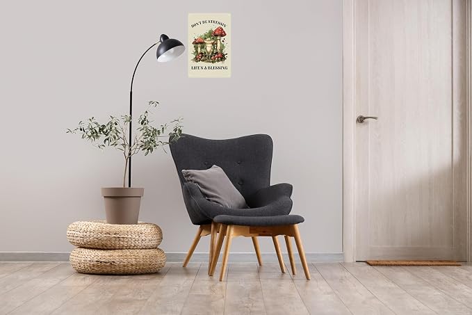 Frog Room Retro Tin Metal Signs Inspirational Quotes Vintage Don't Be Stressin Life Is a Blessing Wall Art Decor for Home Cafe Reading Room Coffee Shop 8x12 in - Image 6