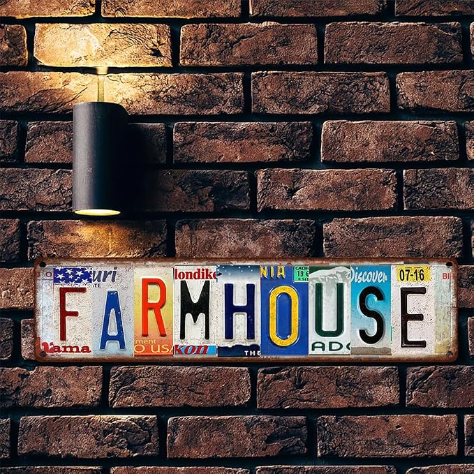 Farmhouse Metal Sign - Vintage Aluminum Tin Wall Decor 16x4 Inch - Rustic Country Home Kitchen Decor - Image 5