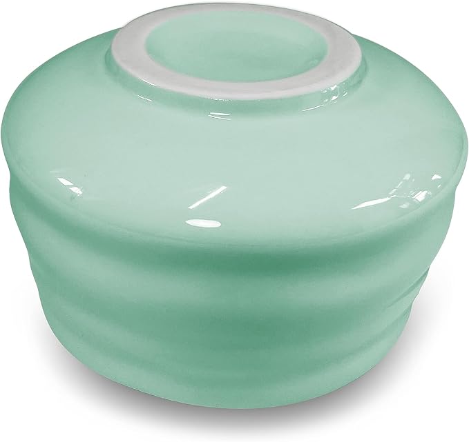 Ceramic Matcha Bowl, Handmade Japanese Green Tea Cup,Matcha Whisk Bowl For Ceremony Chawan 500ml 17oz (Light greenish blue)