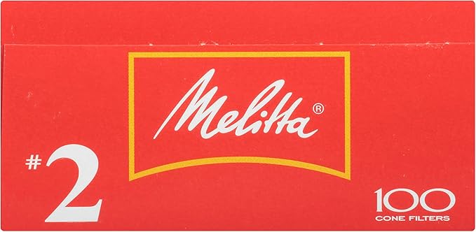 Melitta #2 Cone Coffee Filters, White, 100 Count - Packaging May Vary