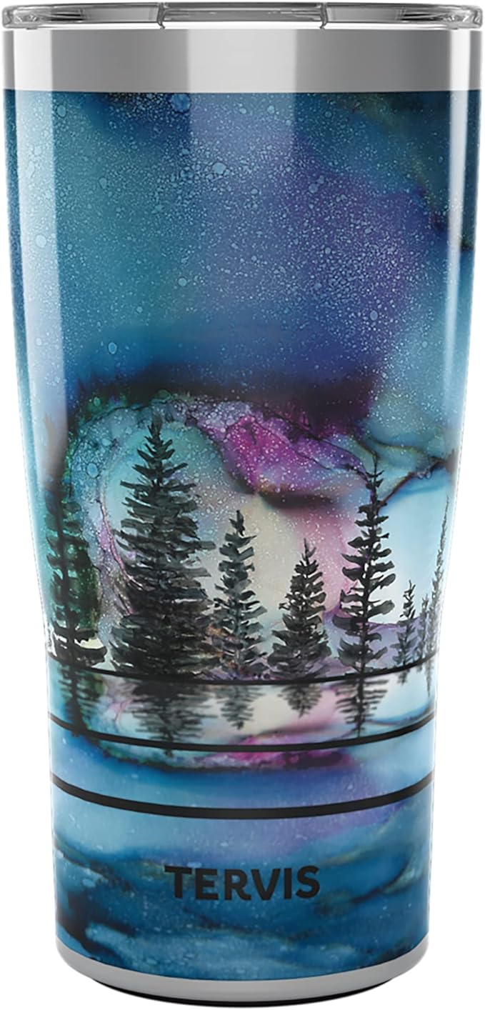 Tervis Traveler Inkreel The Heavens Triple Walled Insulated Tumbler Travel Cup Keeps Drinks Cold & Hot, 20oz, Stainless Steel