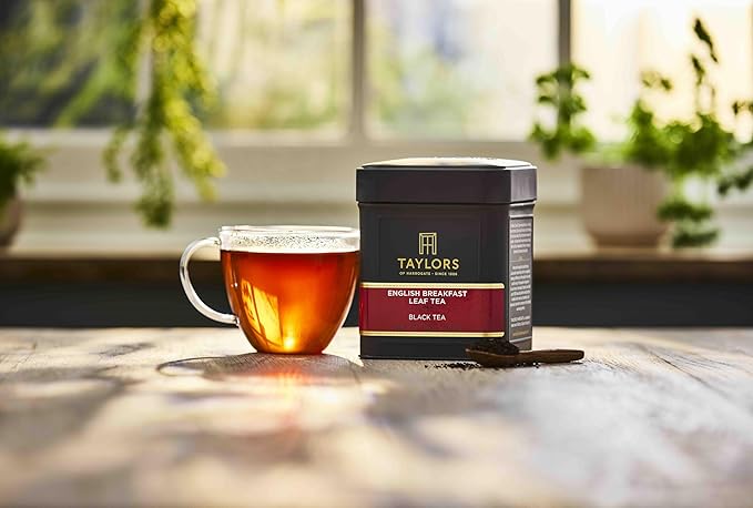 Taylors of Harrogate English Breakfast, Black Loose Leaf, 4.41 Ounce Tin Caddy (Pack of 1), Rich, Bright & Malty, Caffeinated, Premium Whole Leaf Tea