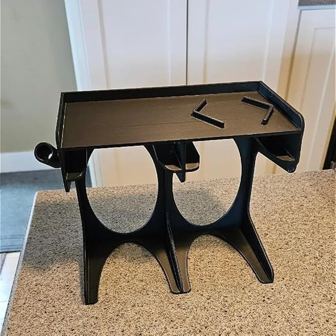 Versatile Stand & Storage Box for Standard Aeropress Coffee Makers - Ideal for Air Drying, Organizing, and Featuring Dedicated Slots for Scoop, Mixer, and Paper Cups (Black)