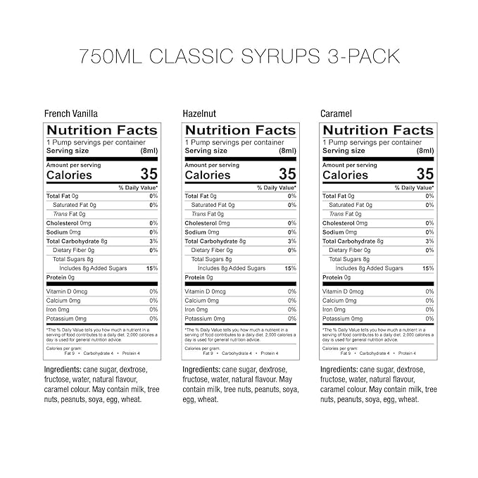 Amoretti - Classic Syrups 3 Pack - 25.4 Fl oz (Pack of 3)
