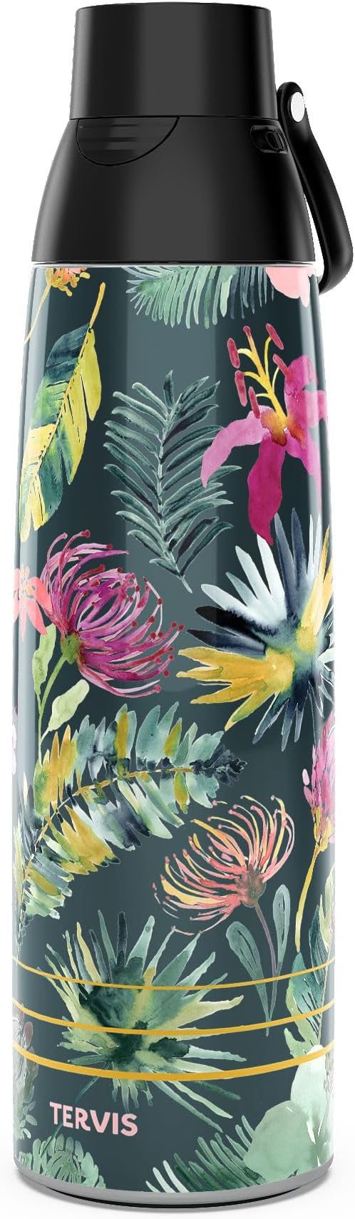 Tervis Venture Water Bottle Sara Berrenson - Kalani Peacock Triple Insulated Tumbler Travel Cup Keeps Drinks Cold & Hot, 36oz, Stainless Steel