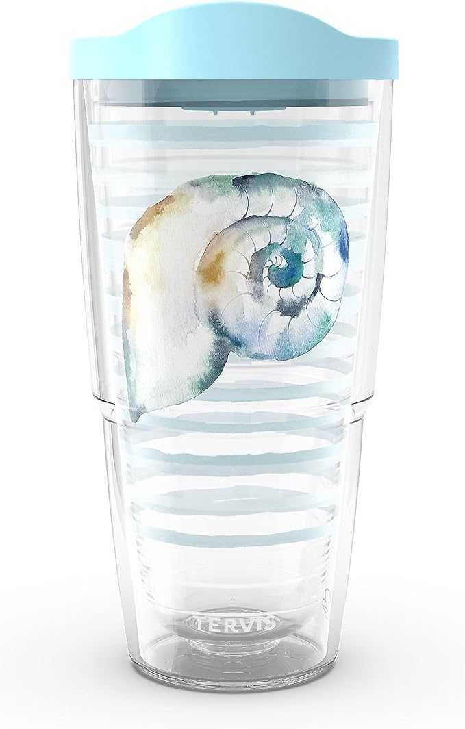 Tervis Sara Berrenson - Ocean Keepsakes Sea Swirl Made in USA Double Walled Insulated Tumbler Travel Cup Keeps Drinks Cold & Hot,