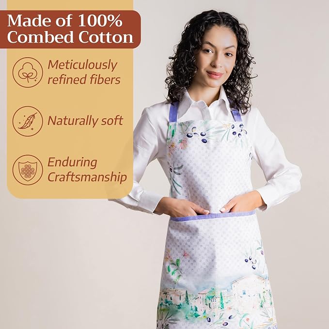 Maison d' Hermine 100% Cotton Apron for women with Pocket Kitchen Chef Apron for Men Cooking Mothers Day Gifts - Image 4