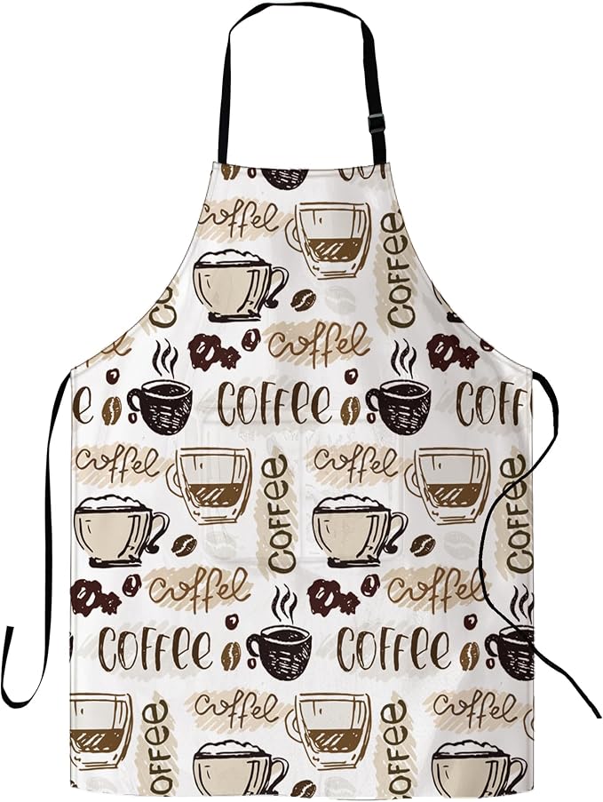 Apron, Stocking Stuffers Bib Apron with Adjustable Neck for Women, Suitable for Home Kitchen Cooking Apron by CIAIDU