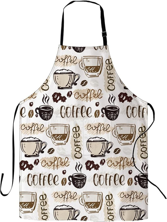 Apron, Stocking Stuffers Bib Apron with Adjustable Neck for Women, Suitable for Home Kitchen Cooking Apron by CIAIDU