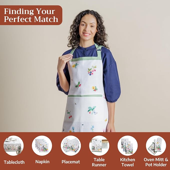 Maison d' Hermine 100% Cotton Apron for women with Pocket Kitchen Chef Apron for Men Cooking Mothers Day Gifts - Image 4