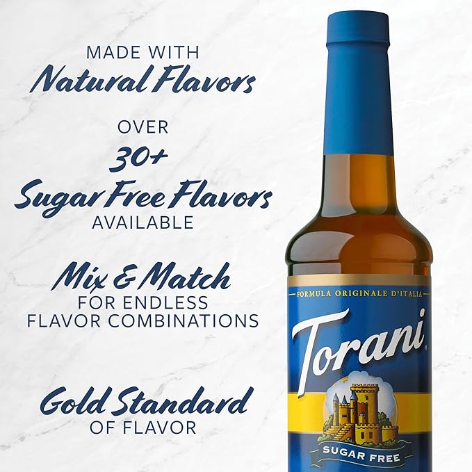Torani Sugar Free S'mores Flavored Drink Syrup, 12.7 fl oz (Pack of 4)
