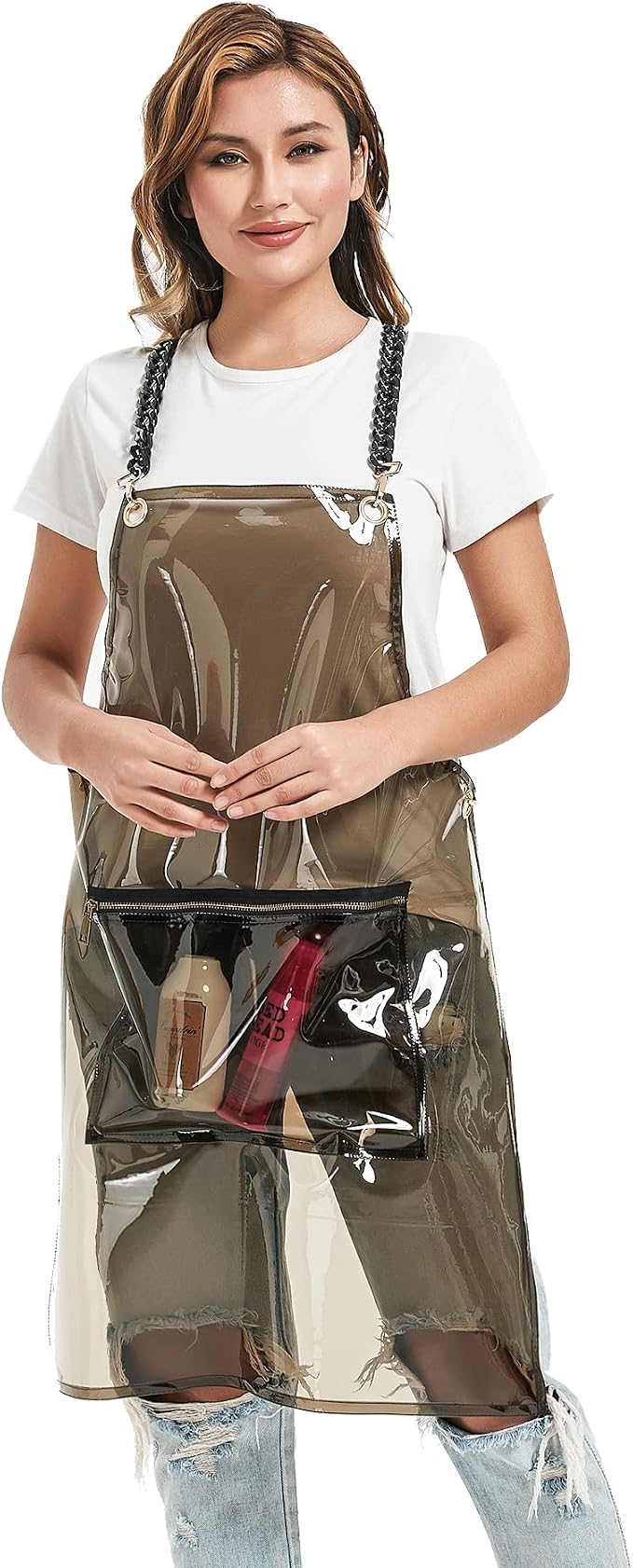 Hair Stylist Apron for Women - Waterproof Barber Nail Tech Apron Hairdresser Hairstylist Salon Aprons with Pocket - Image 3