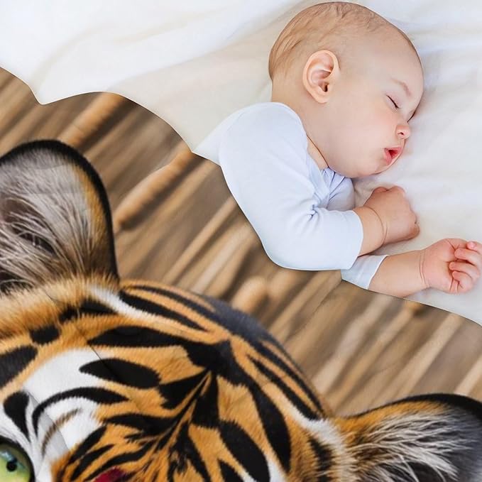 Beautiful Tiger Redbird Feather Fur Super Soft Throw Blanket, Red Cardinal Flannel Fleece Decorative Throw for Sofa Couch Bedroom Decor Outdoor Use 40"x50"