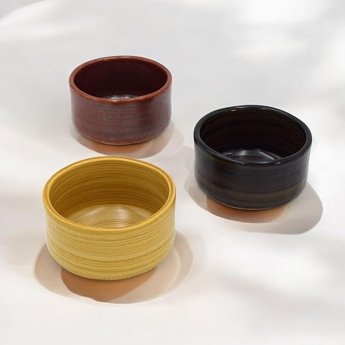 Product of Gifu Japan Ceramic Matcha Bowl, Handmade Chawan Japanese Green Tea Cup, Matcha Mixing Bowl, 400ml 13.6 oz, Brush Stroke Pattern, Black, Japanese Gifts