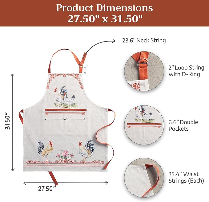 Maison d' Hermine 100% Cotton Apron for women with Pocket Kitchen Chef Apron for Men Cooking Mothers Day Gifts - Image 7