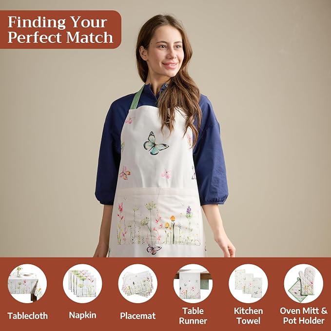 Maison d' Hermine 100% Cotton Apron for women with Pocket Kitchen Chef Apron for Men Cooking Mothers Day Gifts - Image 4