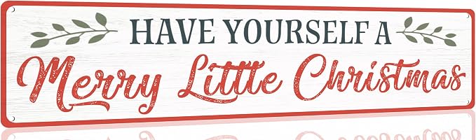 Vintage Have Yourself a Merry Little Christmas Street Sign Rustic Aluminium Metal Tin Sign Home Poster Bar Pub Decor 6 X 16 Inch by Unknown