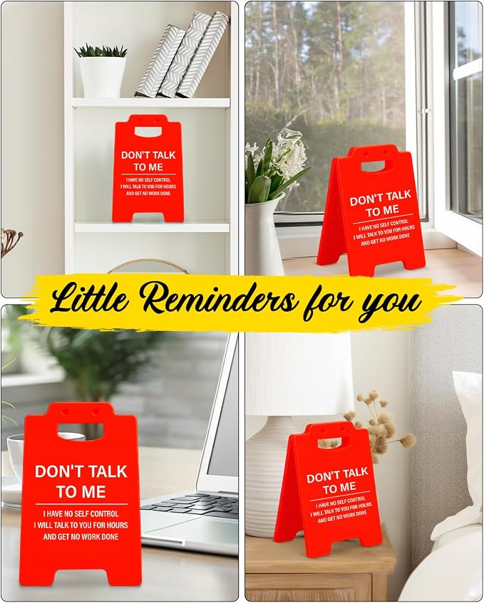 Funny Office Decor Gifts for Women Men Bosses Manager Supervisor Coworkers Don't Talk to Me I Have No Self Control Office Desk Accessories Cubicle Decor - Image 6