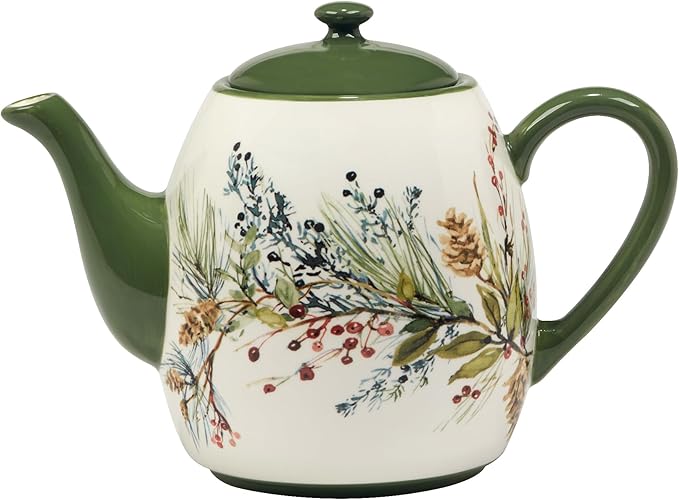 Certified International Winters Forest Teapot, 36 oz.