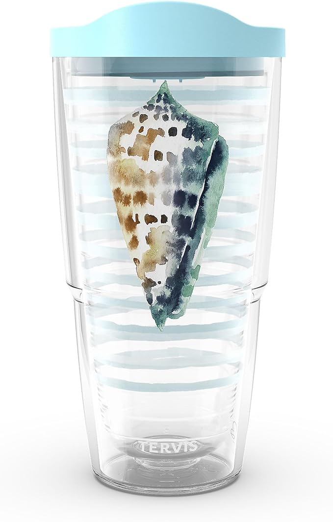 Tervis Sara Berrenson - Ocean Keepsakes Tide Cone Made in USA Double Walled Insulated Tumbler Travel Cup Keeps Drinks Cold & Hot,