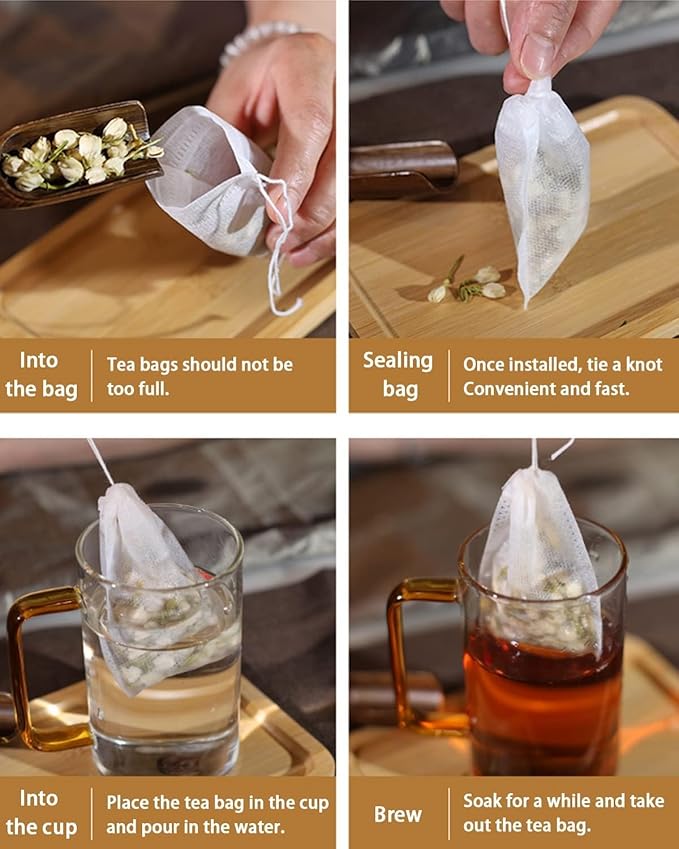 1000pcs Disposable Tea Bags for Loose Leaf Tea, Disposable Small Mesh Bags for Cooking, Loose Tea, Coffee, Spice, Herbs