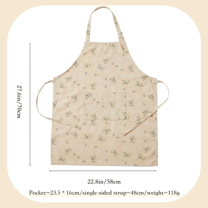 Japanese Kitchen Apron for Women & Men,Adjustable Chef Apron with Pocket,Unisex Apron for Home,BBQ,Garden - Image 2