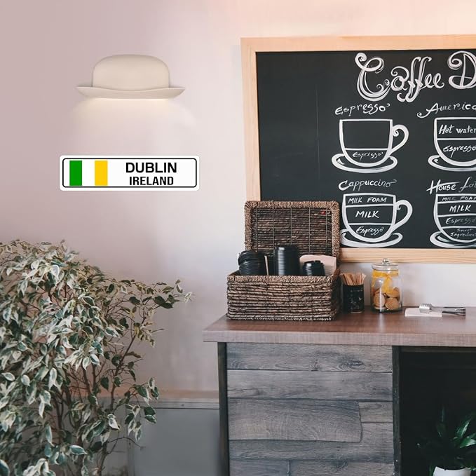 Dublin Ireland Sign Metal Tin Signs Street Road Sign for Cafes Bar Pub Beer Club Wall Home Decor 16X4 Inches - Image 6