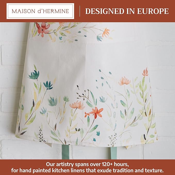 Maison d' Hermine 100% Cotton Apron for women with Pocket Kitchen Chef Apron for Men Cooking Mothers Day Gifts - Image 2