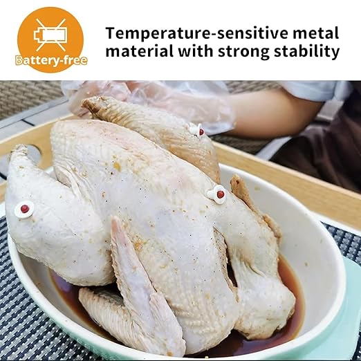 10pcs Chicken Thermometer Turkey Timer, Meat Turkey Thermometer Pop Out, 1.8 Inches Good Cook Timers for Cooking Chicken Beef