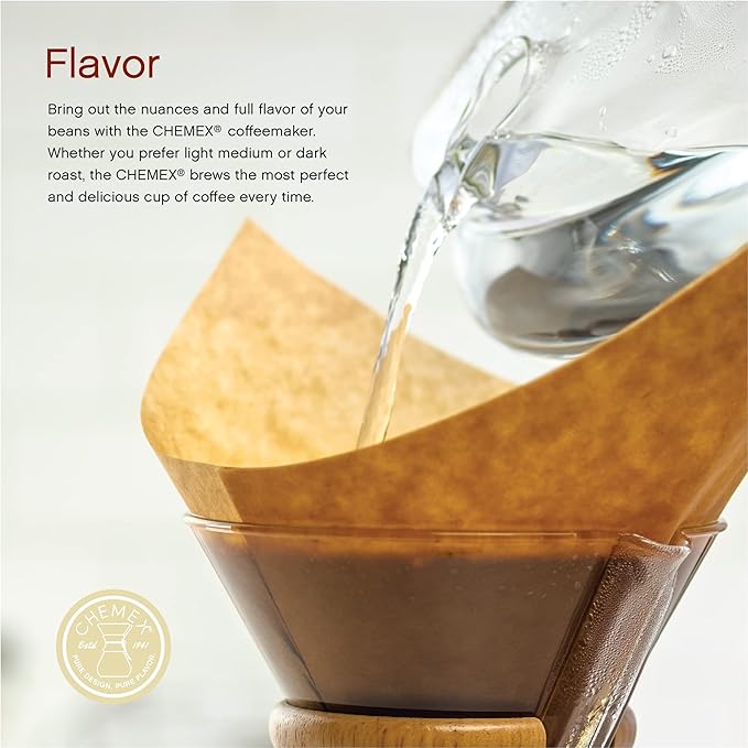 Chemex Bundle - 10-Cup Classic Series - 100 ct Square Filters - Exclusive Packaging