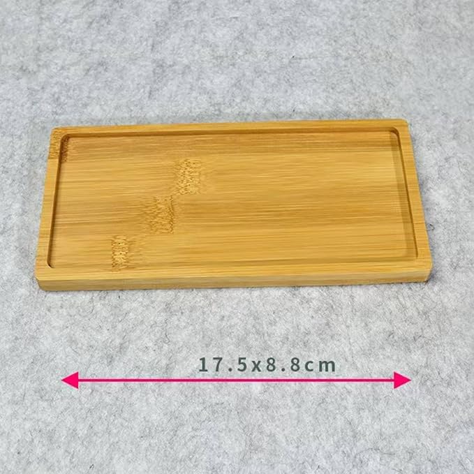 Bamboo Soap Dispenser Tray, Bathroom & Kitchen Sink Tray - Square, Ideal for Jewelry & Cosmetics - Bathtub Organizer