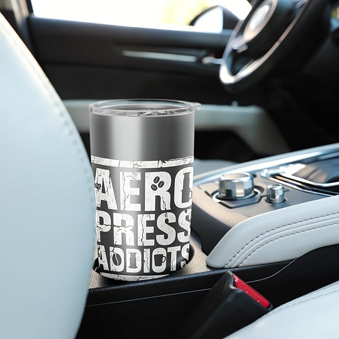 Bold AeroPress Coffee Addict Shirts AeroPress Addicts Stainless Steel Insulated Tumbler