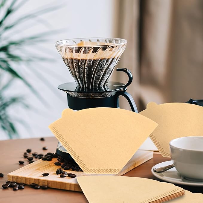 Coffee Filters #2, 240 Count Coffee Filters Natural Unbleached Disposable Coffee Filters 2 Filter Cone Paper for Coffee Makers