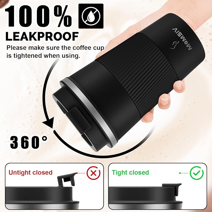 MOMSIV 17oz Travel Mug, Insulated Coffee Cup with Leakproof Lid, Vacuum Stainless Steel Double Walled Reusable Tumbler for Hot and Cold Water Coffee and Tea In Travel and Car