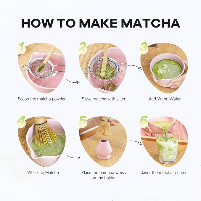 Traditional Matcha Bowl with Spout, Ceramic Matcha Tea Bowl (Chawan), Matcha Mixing Bowl for Whisking Matcha, Pink