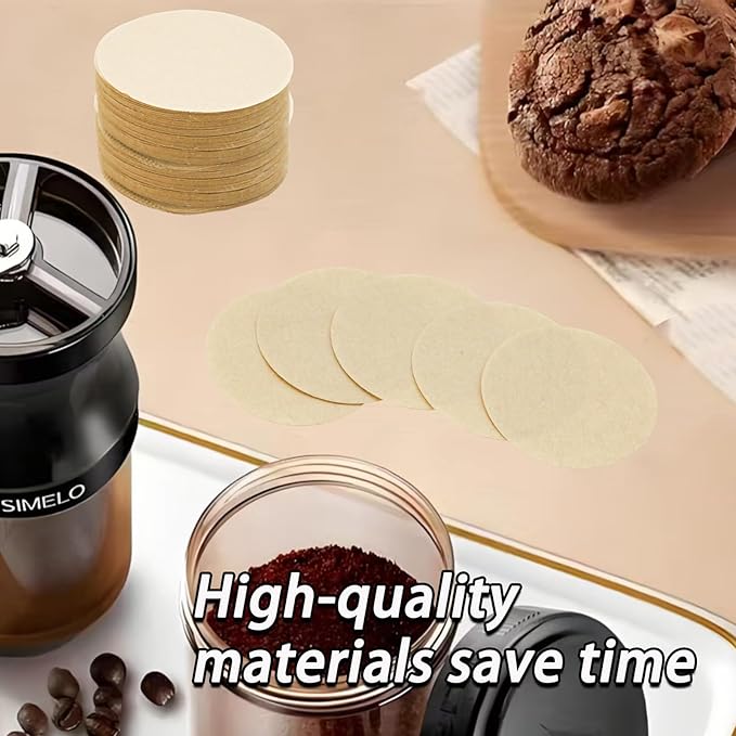 800 PCS Coffee Filter, 2.01 Inch Unbleached Round Coffee Paper Filter, Disposable Paper Filters for Aeropress Mocha Pot Espresso Maker(51mm)