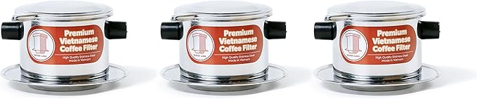 Vietnamese Traditional Coffee Phin Filter 4 Ounce (X-Small) 3 Pack