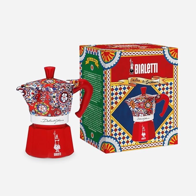 Bialetti Dolce & Gabbana Mocha Express 3 Cup Open Fire (Coffee Maker, Espresso Maker, Makinetta)