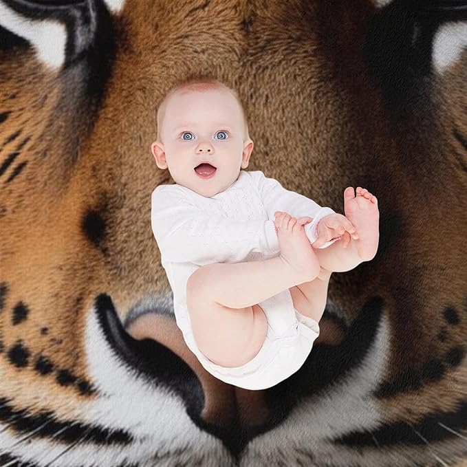 Beautiful Tiger Eye Grass Nose Super Soft Throw Blanket, Mystical Insect Brown Flannel Fleece Decorative Throw for Sofa Couch Bedroom Decor Outdoor Use 50"x60"