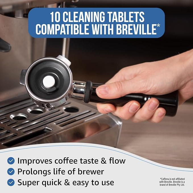 Breville Compatible Cleaning Tablets. 10x 1.4G Espresso Machine Cleaning Tablets. Breville Accessories, Cleans Portafilter & Internal Inaccessible Areas. Coffee Cleaner, All Breville & Sage Machines. - Image 3